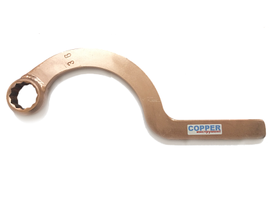 Ключ серповидный накидной 32мм омедненный COPPER